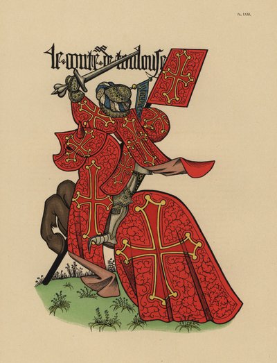 Comte de Toulouse, avec étendard - John Pardon