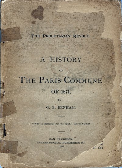 Couverture de « Une Histoire de la Commune de Paris de 1871 » par George B. Benham - Frederick (attr. to) Barnard