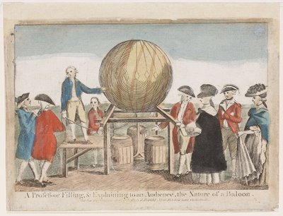 Démonstration de montgolfière, vers 1784 - Frederick (attr. to) Barnard