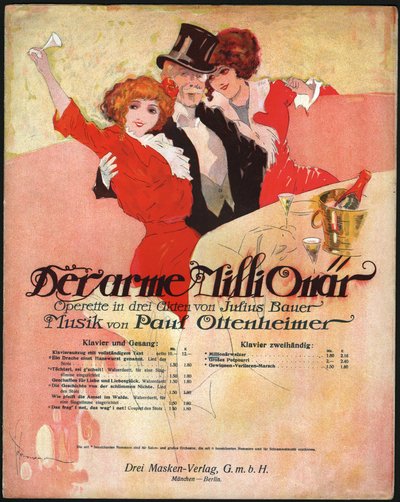 Homme élégant entourant de jolies femmes à la Belle Époque, vers 1913 (illustration) - . .