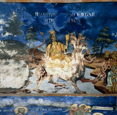 Fresque au monastère de Timios Prodromos - Georg Carl Heinrich Dollmann