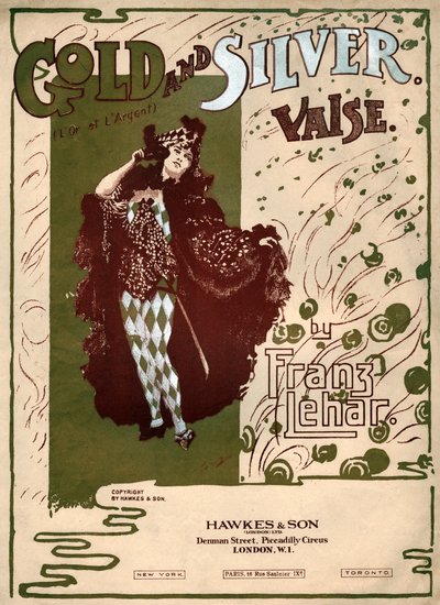 Or et argent, valse de Franz Lehar. vers 1904 (illustration) - . .