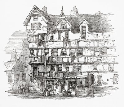 Maisons dans la High Street, Édimbourg, Écosse - . .
