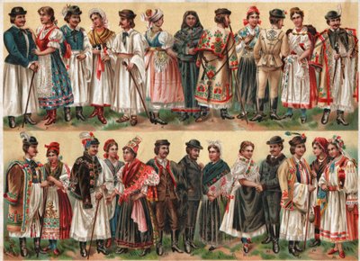 Costumes folkloriques hongrois - . .
