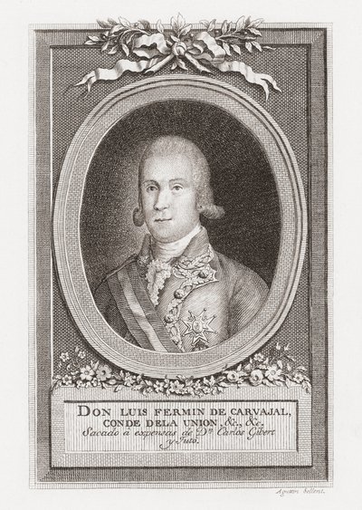 Luis Fermín de Carvajal, Comte de la Unión. Portrait. - . .