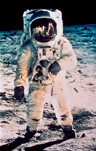 Vol spatial habité, USA, Apollo 11 Edwin "Buzz" Aldrin sur la Lune - Ferdinand Georg Waldmuller
