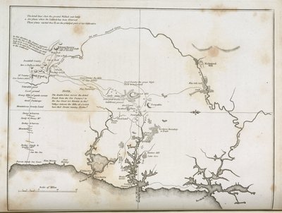 Carte de Sydney et des environs, Australie, vers 1798 - Frederick (attr. to) Barnard