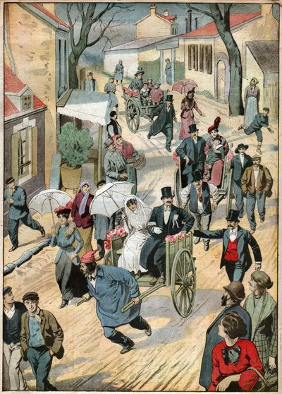 Mariage en charrette à bras - Ferdinand Georg Waldmuller
