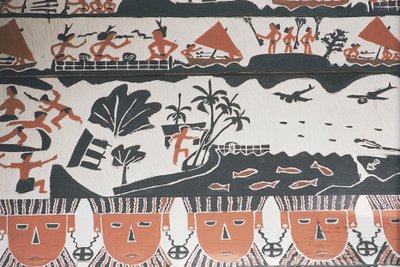 Natte avec décoration traditionnelle, Micronésie - William Walcutt