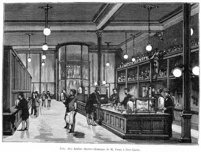 Atelier électrique de M. Swan à Newcastle-Upon-Tyne - Frederick (attr. to) Barnard