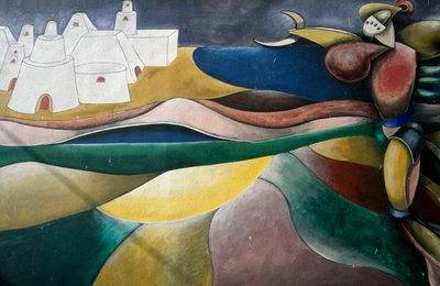 Un des centaines de fresques à Orgosolo, Sardaigne, Italie - William Walcutt