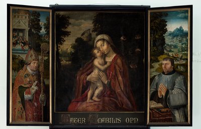 Église paroissiale (Église Saint-Quentin). Triptyque. - . .