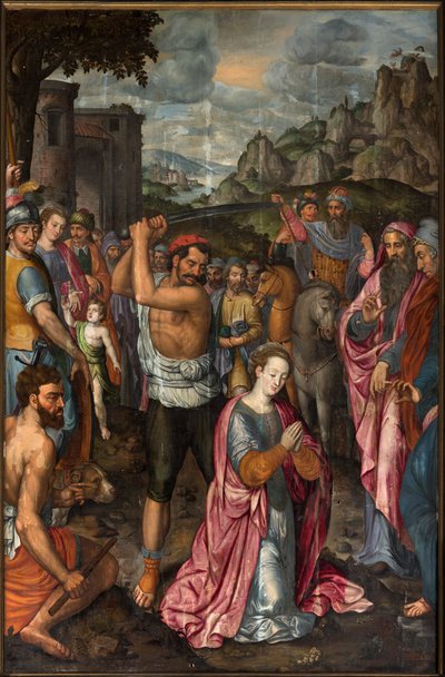 Église paroissiale (Parochiekerk Sint-Walburga). Triptyque. - . .