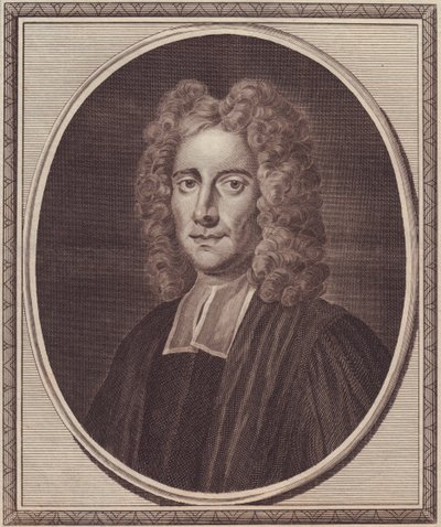 Portrait du philosophe anglais Samuel Clarke (1675-1729), gravure sur cuivre par John Goldar (1729-1795) d