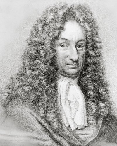 Portrait de Gottfried Wilhelm von Leibniz (1646-1716), mathématicien, philosophe et scientifique allemand, gravure - William Walcutt