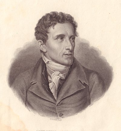 Portrait du sculpteur italien Antonio Canova (1757-1822), gravure sur cuivre par A Locatelli d
