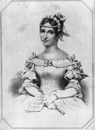Portrait de Laura Cinti-Damoreau (1801-1863), soprano française, lithographie - William Walcutt