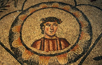 Portrait du donateur, mosaïque de sol de la Basilique de l