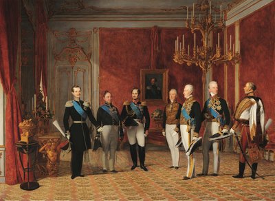 Réception du Grand-Duc Alexandre Nikolaïevitch par le Prince Metternich à la Hofburg de Vienne en 1839 - Фердинанд Георг Вальдмюллер