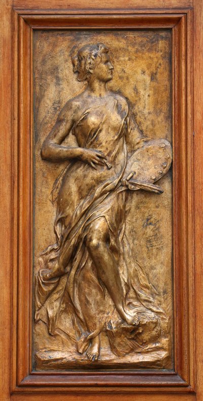 Détail sculpté de La villa Lumière, Évian, 2019 - . .