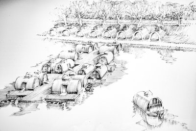 Croquis de maisons jamais construites, Christiania, Copenhague - . .