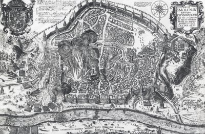 Ville de Smolensk pendant le siège polonais de 1611, Russie - Georg Carl Heinrich Dollmann