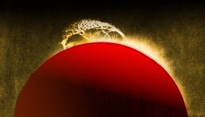 Éruption solaire photographiée en 1929 (impression) - . .