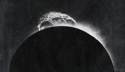 Éruption solaire photographiée en 1929 (impression) - . .