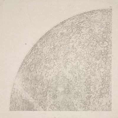 Quadrant sud-est de la carte lunaire de Beer & Madler - John Pardon