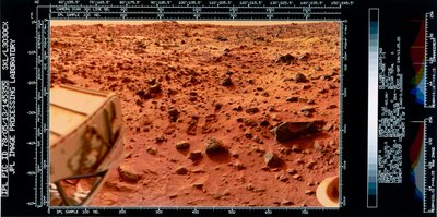 Vaisseau spatial, USA, Viking Vue rapprochée du paysage martien depuis le Viking 1 Lander - Ferdinand Georg Waldmuller