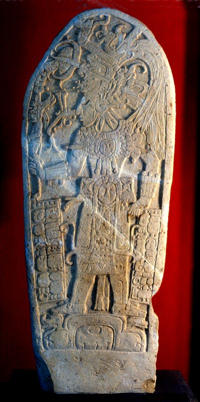 Stèle 4 de Machaquila, Peten, Guatemala, période classique tardive, 6 mai 820 AD - Hippolyte Lalaise Devéria