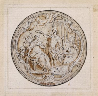 Étude de conception ornementale pour boîtier de montre, par Moser, Angleterre - William Walcutt