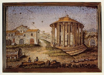 Temple de Vesta ou Hercule Victor, mosaïque, Italie - William Walcutt