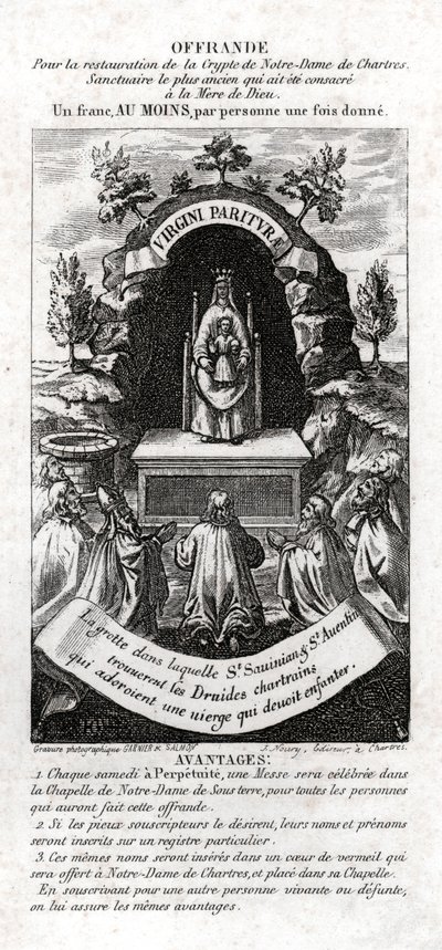 La Vierge Marie adorée par les druides. vers 1850 - . .