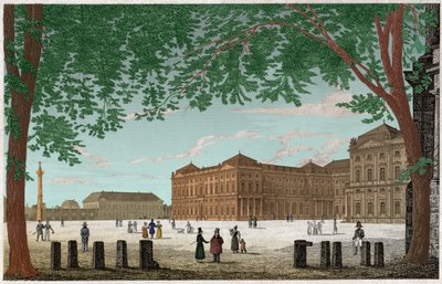 La résidence de Wurtzbourg, château des Princes-Évêques en Bavière. vers 1850 - . .