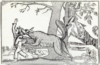 Le loup vers 1820 (gravure) - . .
