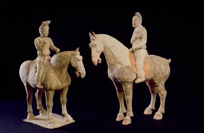 Deux cavaliers, chinois, dynastie Tang (618-906) - Hippolyte Lalaise Devéria
