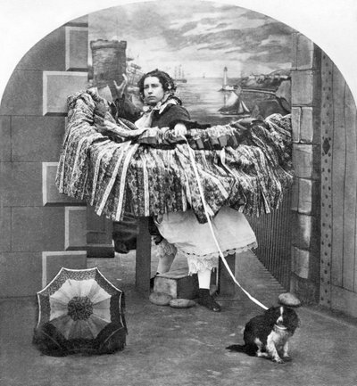 Royaume-Uni : Stéréoscope intitulé Une affaire élégante, vers 1860 - Ferdinand Georg Waldmuller