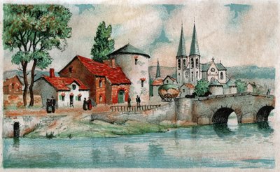 Village autour de Carcassonne, vers 1930 - . .