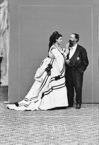 Vittorio Emanuele II avec Rosa Vercellana, comtesse de Mirafiori - Henry Charles Fehr