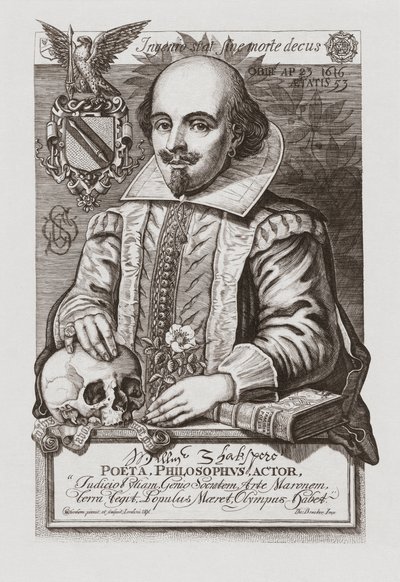 William Shakespeare. Portrait. - . .