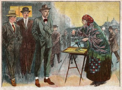 Femme pratiquant la divination par les oiseaux. 1926 (Illustration) - . .