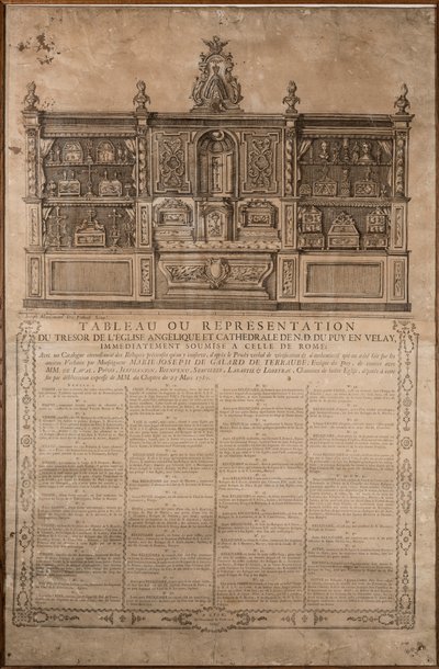 Table de représentation du trésor - . .