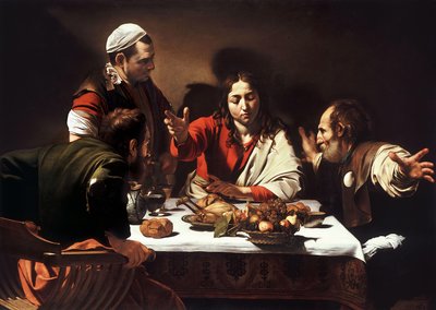 Supper à Emmaüs - Michelangelo Merisi da  Caravaggio