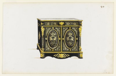 Design pour un cabinet de style Boulle - Pagny