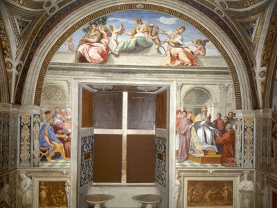 Vertus cardinales et théologiques, mur de la justice, sud - Raphael