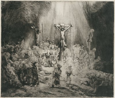 Christ Crucifié Entre les Deux Voleurs (Les Trois Croix) - Rembrandt van Rijn