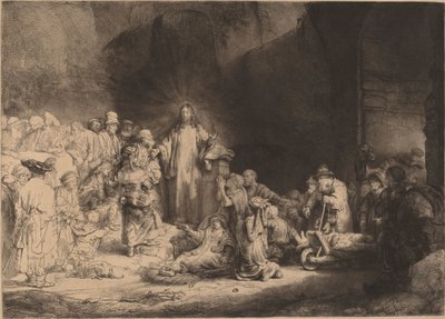 Christ prêchant (La gravure des Cent Florins) - Rembrandt van Rijn
