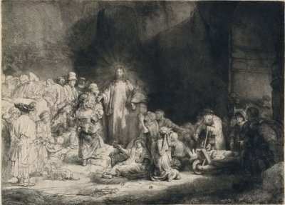 Le Christ avec les malades autour de lui, recevant des petits enfants (La 
