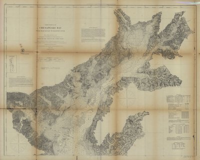 Baie de Chesapeake de sa tête à la rivière Potomac - United States Coast Survey
